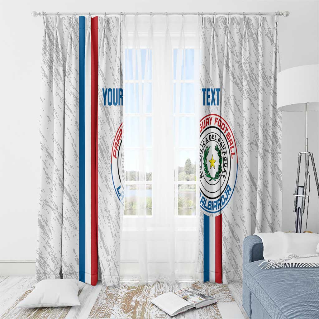 Custom Paraguay Football Window Curtain Vamos Albirroja