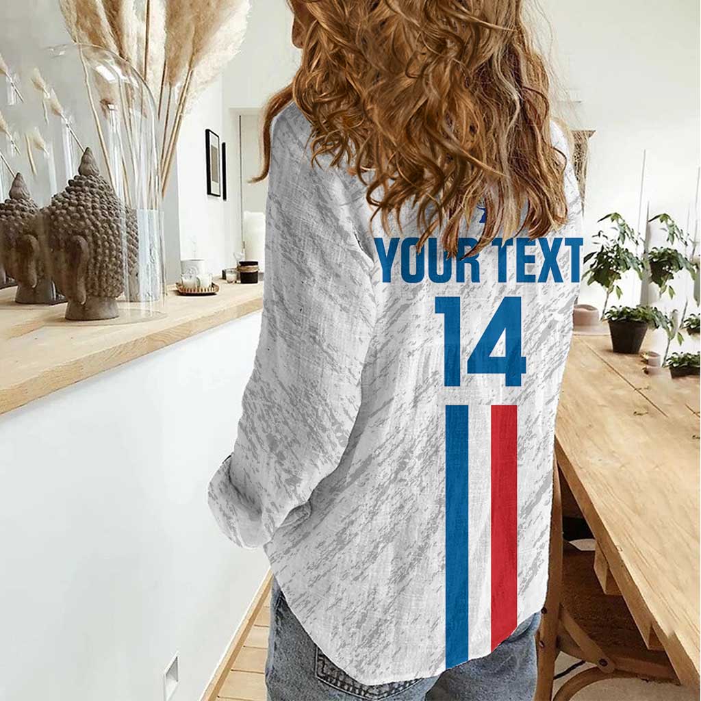 Custom Paraguay Football Women Casual Shirt Vamos Albirroja