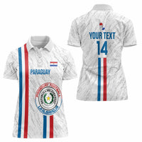 Custom Paraguay Football Women Polo Shirt Vamos Albirroja