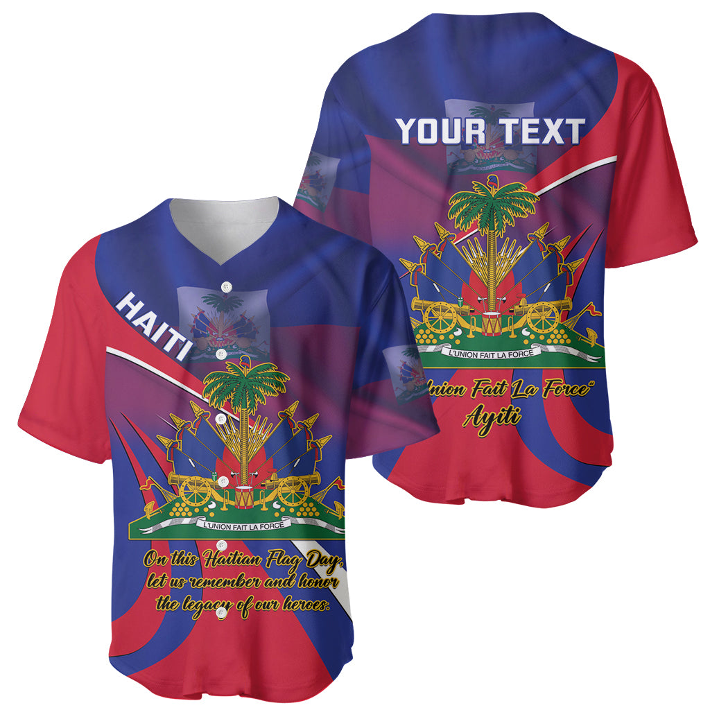 Personalised Haiti Flag Day Baseball Jersey Lest Us Remember Our Heroes - Wonder Print Shop