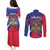 Personalised Haiti Flag Day Couples Matching Puletasi and Long Sleeve Button Shirt Lest Us Remember Our Heroes - Wonder Print Shop
