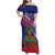 Personalised Haiti Flag Day Family Matching Off Shoulder Maxi Dress and Hawaiian Shirt Lest Us Remember Our Heroes