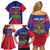 Personalised Haiti Flag Day Family Matching Off Shoulder Short Dress and Hawaiian Shirt Lest Us Remember Our Heroes