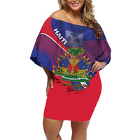 Personalised Haiti Flag Day Family Matching Off Shoulder Short Dress and Hawaiian Shirt Lest Us Remember Our Heroes - Wonder Print Shop