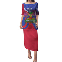 Personalised Haiti Flag Day Family Matching Puletasi and Hawaiian Shirt Lest Us Remember Our Heroes - Wonder Print Shop