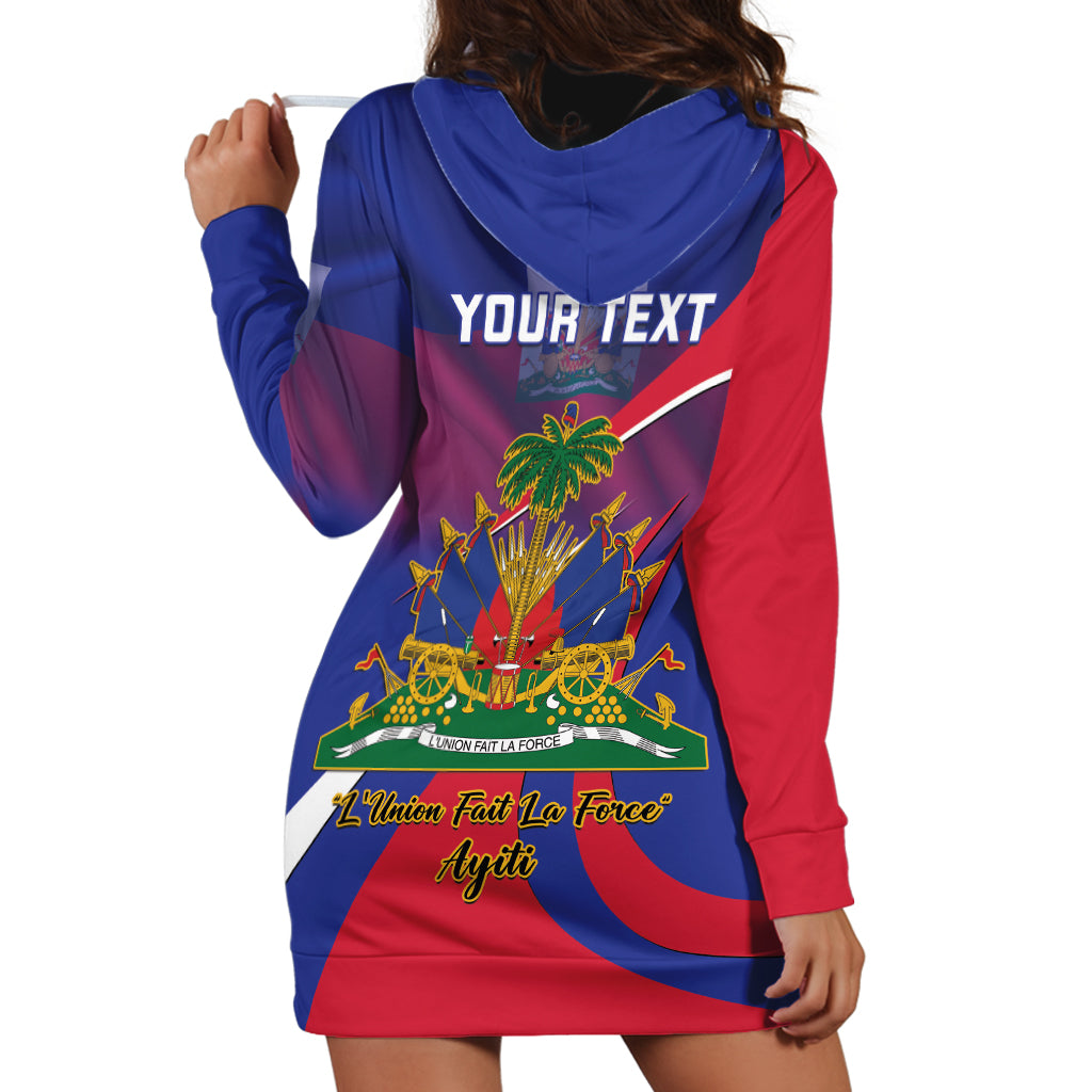 Personalised Haiti Flag Day Hoodie Dress Lest Us Remember Our Heroes - Wonder Print Shop
