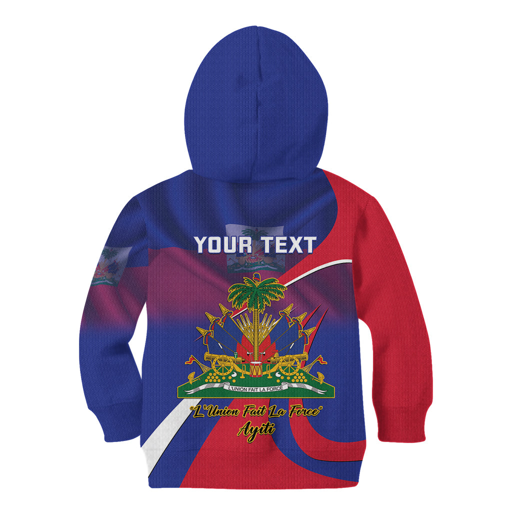 Personalised Haiti Flag Day Kid Hoodie Lest Us Remember Our Heroes - Wonder Print Shop