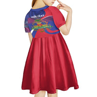 Personalised Haiti Flag Day Kid Short Sleeve Dress Lest Us Remember Our Heroes - Wonder Print Shop