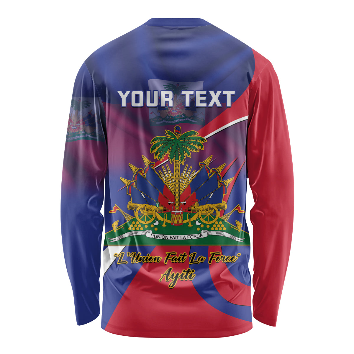 Personalised Haiti Flag Day Long Sleeve Shirt Lest Us Remember Our Heroes - Wonder Print Shop