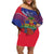 Personalised Haiti Flag Day Off Shoulder Short Dress Lest Us Remember Our Heroes - Wonder Print Shop