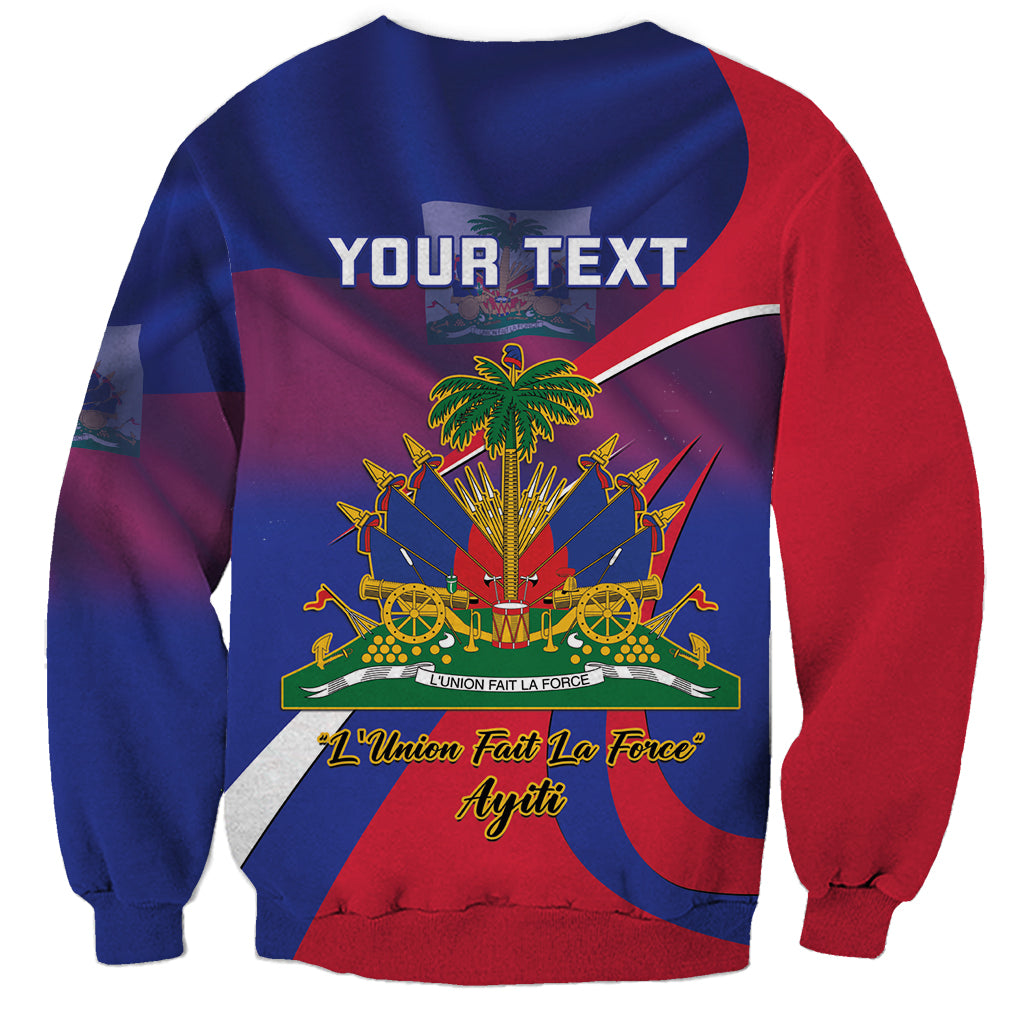 Personalised Haiti Flag Day Sweatshirt Lest Us Remember Our Heroes - Wonder Print Shop