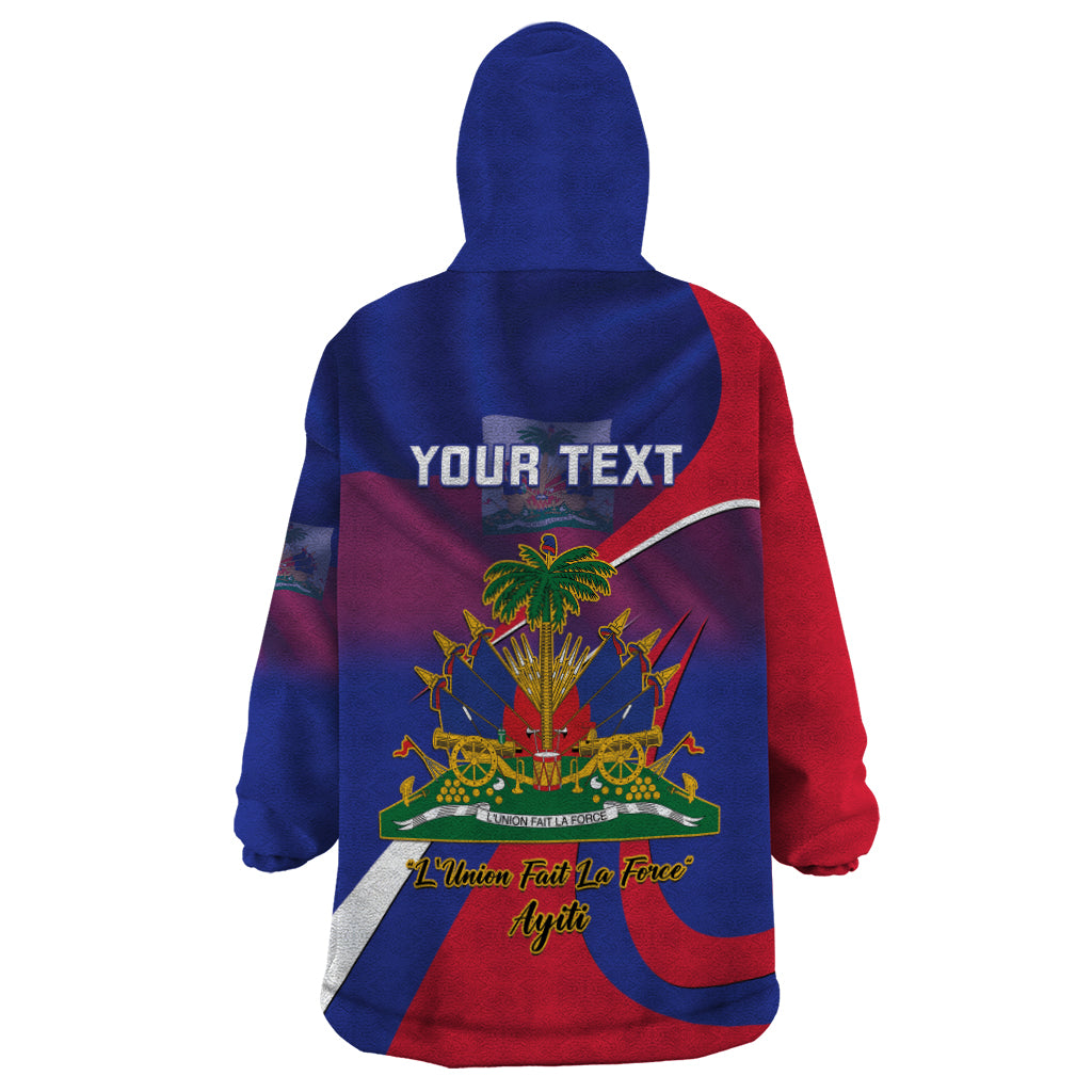 Personalised Haiti Flag Day Wearable Blanket Hoodie Lest Us Remember Our Heroes - Wonder Print Shop