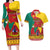 Personalised Cameroon National Day Couples Matching Long Sleeve Bodycon Dress and Hawaiian Shirt Cameroun Coat Of Arms With Atoghu Pattern - Wonder Print Shop