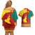 Personalised Cameroon National Day Couples Matching Off Shoulder Short Dress and Hawaiian Shirt Cameroun Coat Of Arms With Atoghu Pattern - Wonder Print Shop