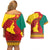 Personalised Cameroon National Day Couples Matching Off Shoulder Short Dress and Hawaiian Shirt Cameroun Coat Of Arms With Atoghu Pattern