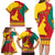 Personalised Cameroon National Day Family Matching Long Sleeve Bodycon Dress and Hawaiian Shirt Cameroun Coat Of Arms With Atoghu Pattern - Wonder Print Shop