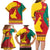 Personalised Cameroon National Day Family Matching Long Sleeve Bodycon Dress and Hawaiian Shirt Cameroun Coat Of Arms With Atoghu Pattern