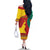 Personalised Cameroon National Day Family Matching Off The Shoulder Long Sleeve Dress and Hawaiian Shirt Cameroun Coat Of Arms With Atoghu Pattern - Wonder Print Shop