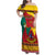Personalised Cameroon National Day Family Matching Off Shoulder Maxi Dress and Hawaiian Shirt Cameroun Coat Of Arms With Atoghu Pattern - Wonder Print Shop