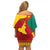 Personalised Cameroon National Day Family Matching Off Shoulder Short Dress and Hawaiian Shirt Cameroun Coat Of Arms With Atoghu Pattern