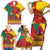 Personalised Cameroon National Day Family Matching Short Sleeve Bodycon Dress and Hawaiian Shirt Cameroun Coat Of Arms With Atoghu Pattern