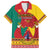 Personalised Cameroon National Day Family Matching Short Sleeve Bodycon Dress and Hawaiian Shirt Cameroun Coat Of Arms With Atoghu Pattern - Wonder Print Shop
