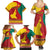 Personalised Cameroon National Day Family Matching Summer Maxi Dress and Hawaiian Shirt Cameroun Coat Of Arms With Atoghu Pattern - Wonder Print Shop