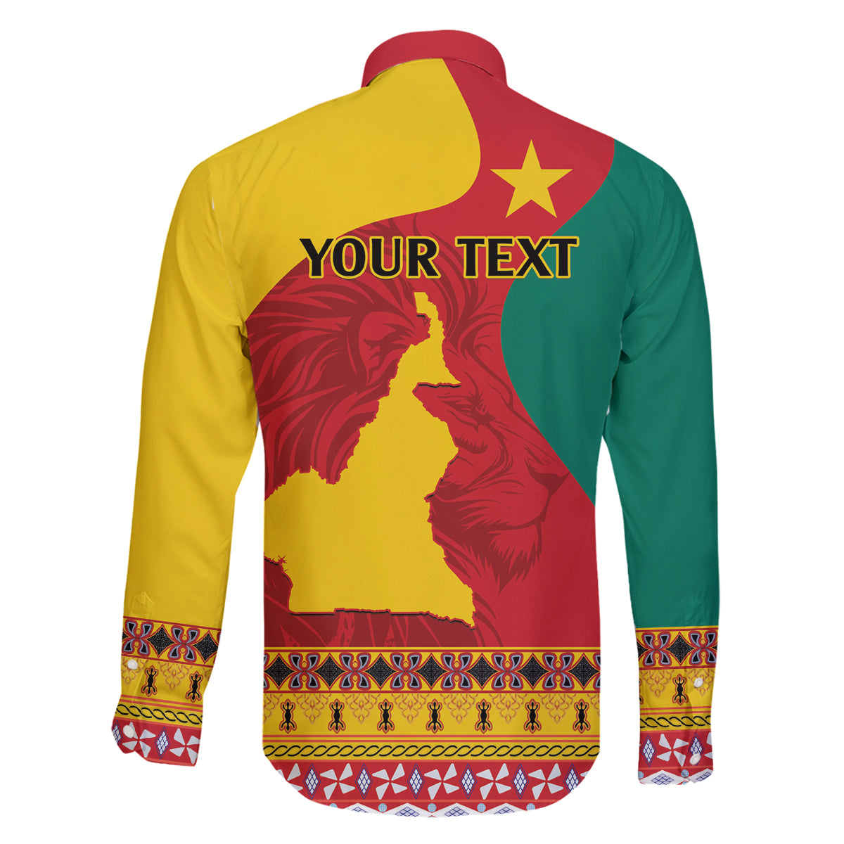 Personalised Cameroon National Day Family Matching Summer Maxi Dress and Hawaiian Shirt Cameroun Coat Of Arms With Atoghu Pattern - Wonder Print Shop