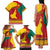Personalised Cameroon National Day Family Matching Tank Maxi Dress and Hawaiian Shirt Cameroun Coat Of Arms With Atoghu Pattern - Wonder Print Shop