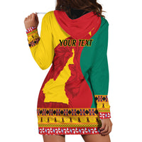 Personalised Cameroon National Day Hoodie Dress Cameroun Coat Of Arms With Atoghu Pattern - Wonder Print Shop