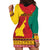 Personalised Cameroon National Day Hoodie Dress Cameroun Coat Of Arms With Atoghu Pattern - Wonder Print Shop