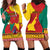 Personalised Cameroon National Day Hoodie Dress Cameroun Coat Of Arms With Atoghu Pattern
