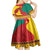 Personalised Cameroon National Day Kid Short Sleeve Dress Cameroun Coat Of Arms With Atoghu Pattern - Wonder Print Shop