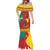 Personalised Cameroon National Day Mermaid Dress Cameroun Coat Of Arms With Atoghu Pattern - Wonder Print Shop