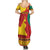 Personalised Cameroon National Day Summer Maxi Dress Cameroun Coat Of Arms With Atoghu Pattern - Wonder Print Shop