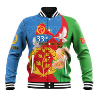 Eritrea Independence Day Baseball Jacket Eritrean Olive Branches 33rd Anniversary - Wonder Print Shop