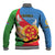 Eritrea Independence Day Baseball Jacket Eritrean Olive Branches 33rd Anniversary