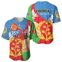 Eritrea Independence Day Baseball Jersey Eritrean Olive Branches 33rd Anniversary - Wonder Print Shop