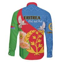 Eritrea Independence Day Family Matching Off Shoulder Maxi Dress and Hawaiian Shirt Eritrean Olive Branches 33rd Anniversary - Wonder Print Shop