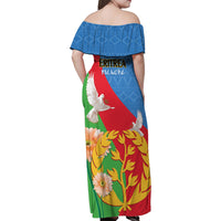 Eritrea Independence Day Family Matching Off Shoulder Maxi Dress and Hawaiian Shirt Eritrean Olive Branches 33rd Anniversary - Wonder Print Shop