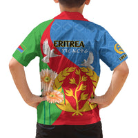 Eritrea Independence Day Family Matching Off Shoulder Short Dress and Hawaiian Shirt Eritrean Olive Branches 33rd Anniversary - Wonder Print Shop