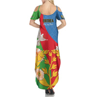 Eritrea Independence Day Family Matching Summer Maxi Dress and Hawaiian Shirt Eritrean Olive Branches 33rd Anniversary - Wonder Print Shop