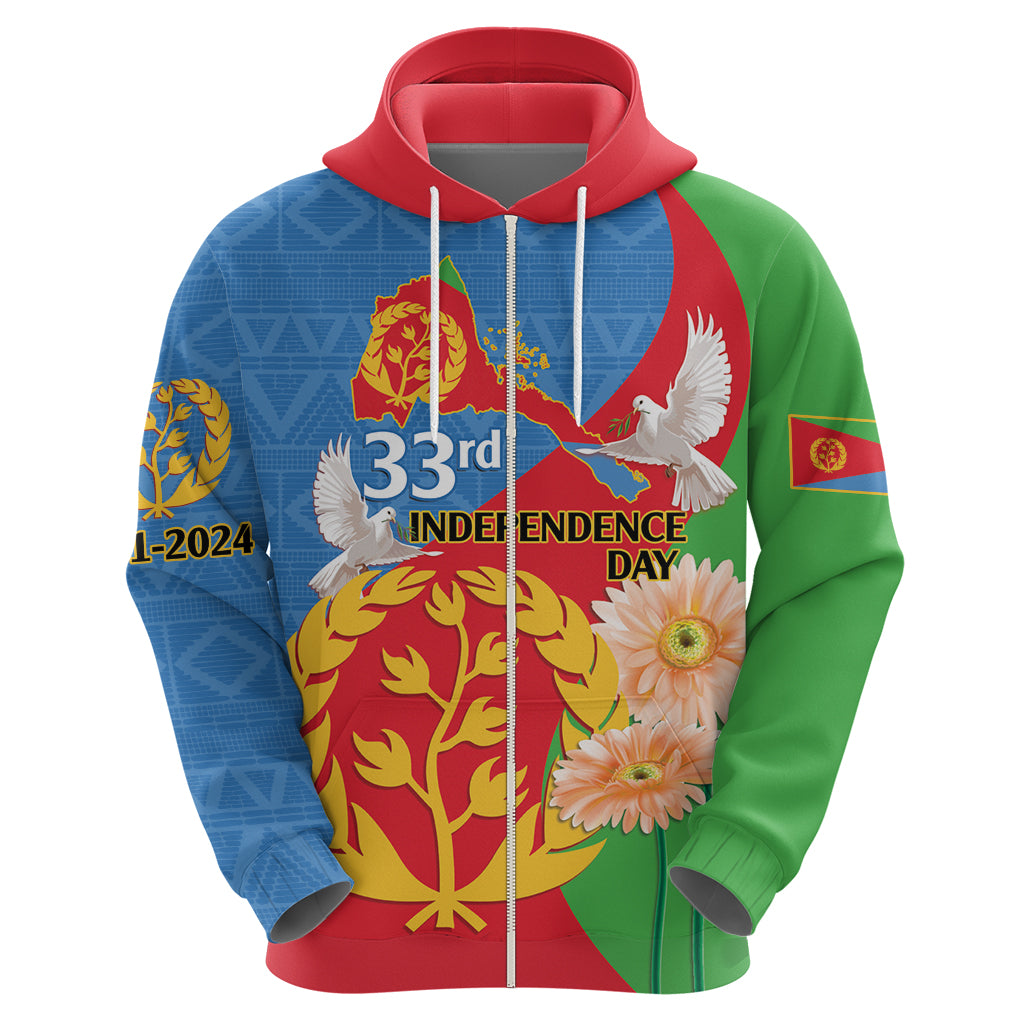 Eritrea Independence Day Hoodie Eritrean Olive Branches 33rd Anniversary - Wonder Print Shop