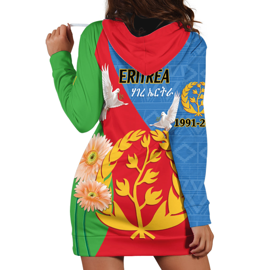 Eritrea Independence Day Hoodie Dress Eritrean Olive Branches 33rd Anniversary - Wonder Print Shop