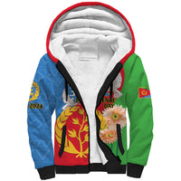 Eritrea Independence Day Sherpa Hoodie Eritrean Olive Branches 33rd Anniversary - Wonder Print Shop