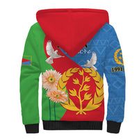 Eritrea Independence Day Sherpa Hoodie Eritrean Olive Branches 33rd Anniversary - Wonder Print Shop