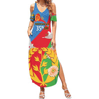 Eritrea Independence Day Summer Maxi Dress Eritrean Olive Branches 33rd Anniversary - Wonder Print Shop