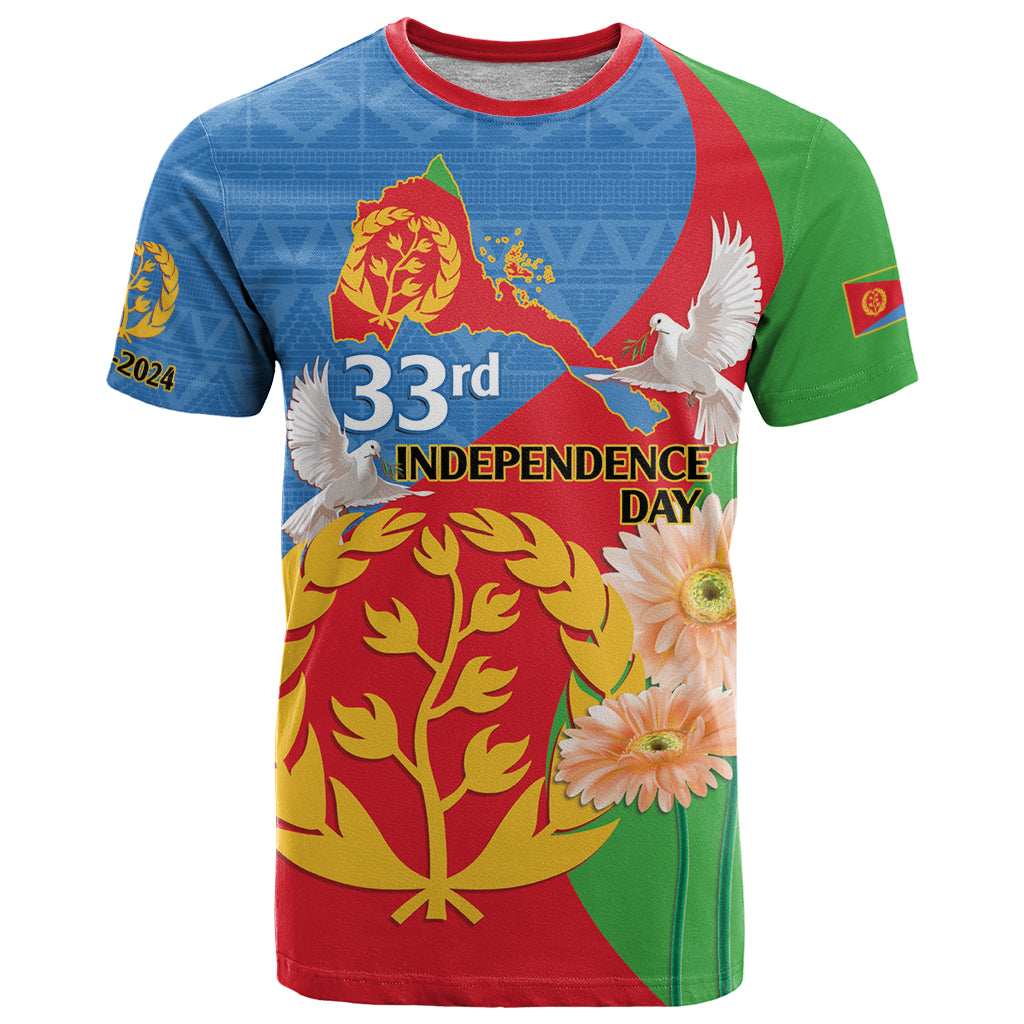 Eritrea Independence Day T Shirt Eritrean Olive Branches 33rd Anniversary - Wonder Print Shop