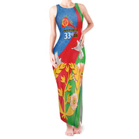 Eritrea Independence Day Tank Maxi Dress Eritrean Olive Branches 33rd Anniversary - Wonder Print Shop