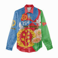 Eritrea Independence Day Women Casual Shirt Eritrean Olive Branches 35th Anniversary LT14